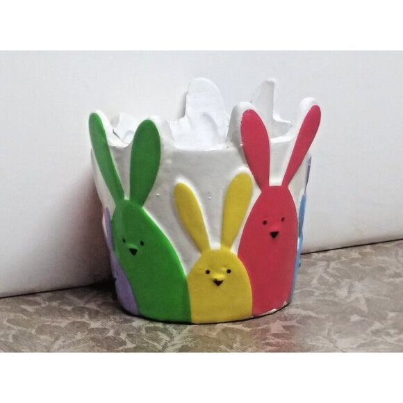 Bunny Rabbit Candle Holder Votive Easter Calandive colorful multicolor - Picture 1 of 8